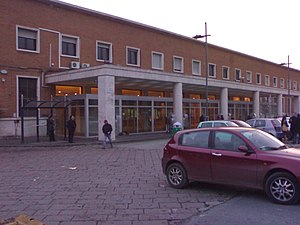 View of the passenger building.