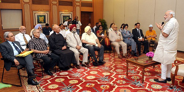 Prime Minister, Shri Narendra Modi meets the members of Indian Everest Expedition 1965 on the occasion of Golden Jubilee of this on 20 May 2015