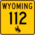 Wyoming Highway 112 marker