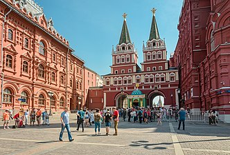 伊伯利亚门和礼拜堂，是莫斯科旧城唯一的现存城门，也是西北侧进入红场的两个入口之一。