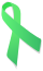 Bright green awareness ribbon