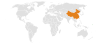 Location map for China and Nauru.