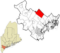 新格洛斯特在坎伯兰县的位置（以红色标示）