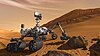 Artist's rendering of the Curiosity rover