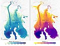 Image 7Lake Eyre's shape and depth as a gradient map (from Lake)