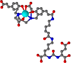 ball and stick representation of mol image of Gallium 68 PSMA-11