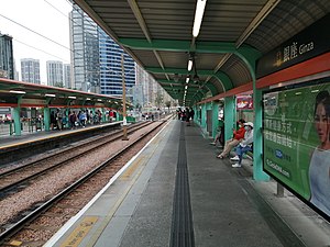 轻铁银座站月台（2021年3月）