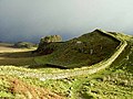 Image 52Hadrian's Wall was built in the 2nd century AD. It is a lasting monument from Roman Britain. It is the largest Roman artefact in existence. (from Culture of the United Kingdom)