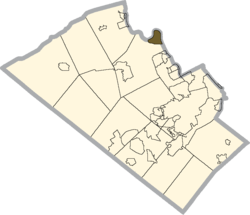 Location of Laurys Station in Lehigh County, Pennsylvania