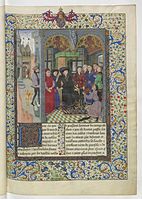 Jean Wauquelin presenting his Livre des conquestes et faits d'Alexandre le Grand to Philip the Good.