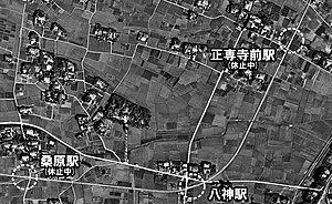 1946年车站位置 基于日本国土交通省之国土画像情报（彩色航拍）制作