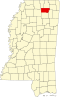 尤宁县在密西西比州的位置