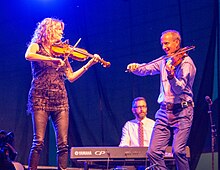 Acclaimed Nova Scotia fiddler Natalie McMaster (left)
