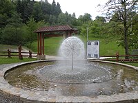 Water fountain near the salt cascade