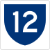 Highway 12 marker