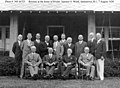 Wood is standing farthest on the right in this 7 August 1928 photograph of retired U.S. Navy rear admirals and other retirees at Wood's home in Jamestown, Rhode Island.