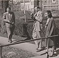 Flannery O'Connor avec Robie Macauley et Arthur Koestler, 1947