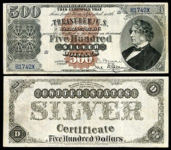 $500 (Fr.345c) Charles Sumner