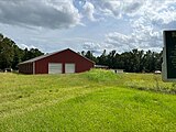 Beulah Hubbard gymnasium, now used to store equipment for Newton County Highway Department.