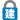 A symbolic representation of a padlock, light blue in color with a grey shackle. On the body is a white plus sign.