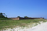 Looking to the north at the south side of the fort in 2010