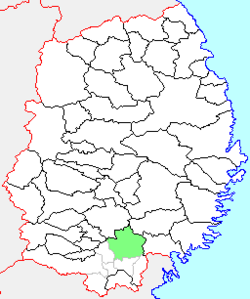 Location of Daitō in Iwate Prefecture