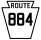 Pennsylvania Route 884 marker