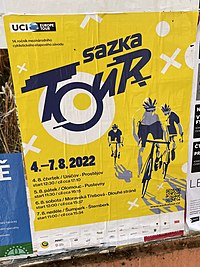 Poster for 2022 Czech Cycling Tour in Olomouc