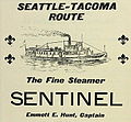 1901 advertisement uses term "Steamer Sentinel"
