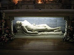 The Dead Christ (1829, Carrara marble), at St. Teresa's Carmelite Church in Dublin, Ireland