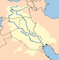 Image 68Map showing the Tigris and Euphrates Rivers (from History of gardening)