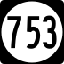 State Route 753 marker