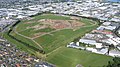 Aerial view of the site of Green Hill in 2009, after being quarried and used as a landfill