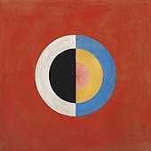 Hilma af Klint, Svanen (The Swan), October 1914-March 1915, No. 17, Group IX, Series SUW (this abstract work was never exhibited during af Klint's lifetime)