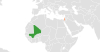 Location map for Israel and Mali.