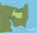 Suburb map of Kippa-Ring, at the center of the Redcliffe peninsula