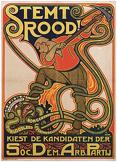 "Vote Red", for the SDAP (1918)