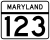 Maryland Route 123 marker