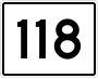 State Route 118 marker