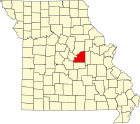 欧塞奇县在密苏里州的位置