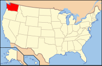 美国华盛顿州地图