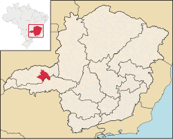 Localization of Uberlândia in Minas Gerais