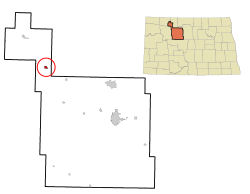 Location of Donnybrook, North Dakota