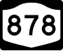 New York State Route 878 marker