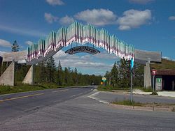 The entrance to North Norway on the E6 highway in southern Grane