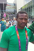 Nigerian sprinter Peter Emelieze