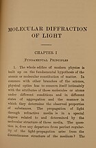 First page to Molecular Diffraction of Light (1922)