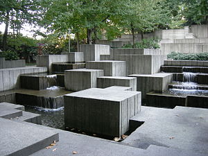 Freeway Park Fountain, Seattle, Washington, US, by Lawrence Halprin, 1976[255]