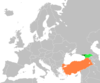 Location map for Abkhazia and Turkey.