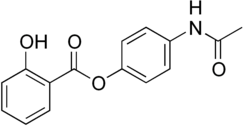 Kekulé, skeletal formula of acetaminosalol